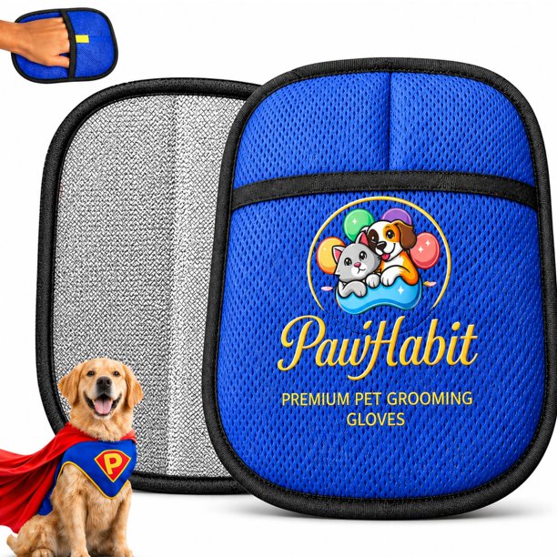 Guante electrostático reutilizable para remover pelo de mascotas PAWHABIT