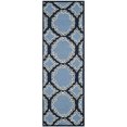 thumbnail image 5 of SAFAVIEH Bella Kaitlyn Geometric Circles Wool Runner Rug, Navy/Blue, 2'3" x 7', 5 of 9