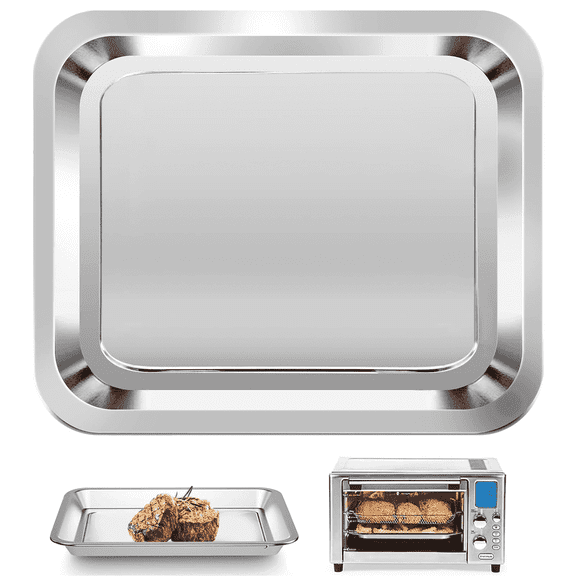 Air Fryer Grill Pan for EmerilLagasse Everyday 360 Air Fryer, 12''×10'' Stainless Steel Air Fryer Accessories Replacement Crisper Tray Bake Pan