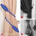 thumbnail image 4 of 4 Pack DIY Twist Curtain Tiebacks Creative Decorative Crystal Drape Tie Backs European Style Random Modelling Curtain Holdbacks for Home & Office Window Blackout & Sheer Drapery (Royal Blue), 4 of 8