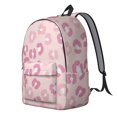 thumbnail image 2 of Pink Leopard Print Backpack for School, Cute School Bag with Adjustable Shoulder Straps and Padded Back, 15.7"x11.8"x5.5", 2 of 5