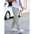 thumbnail image 5 of COOFANDY Men's Casual Drawstring Pants Regular Fit Lightweight Stretch Joggers Pants Elastic Waist Twill Pants, 5 of 10