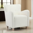thumbnail image 6 of Molly 33 Inch Lounge Chair- White Boucle Fabric- Wing Back Design- Wood, 6 of 6