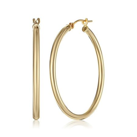 Eternity Gold 30 mm Polished Hoop Earrings in 14kt Gold
