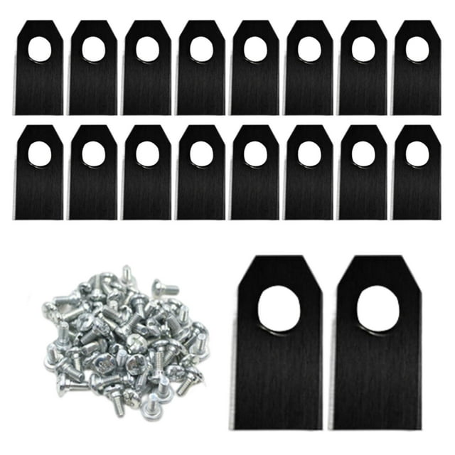 Robotic Mower Replacement Blade with Screws Set ,Durable Hardness Blade for Robotic Mower Blade, Spare Part 18 Black