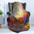 thumbnail image 4 of Fantasy Soft Flannel Fleece Throw Blanket, Lake with Brush Effects Surreal Nature Elf Tranquil and Serene Art Print, Cozy Plush for Indoor and Outdoor Use, 70" x 90", Multicolor, by Ambesonne, 4 of 5