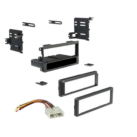 Car Radio Stereo Dash Installation Kit w/ Harness Fit 1995-1997 Geo Metro Track