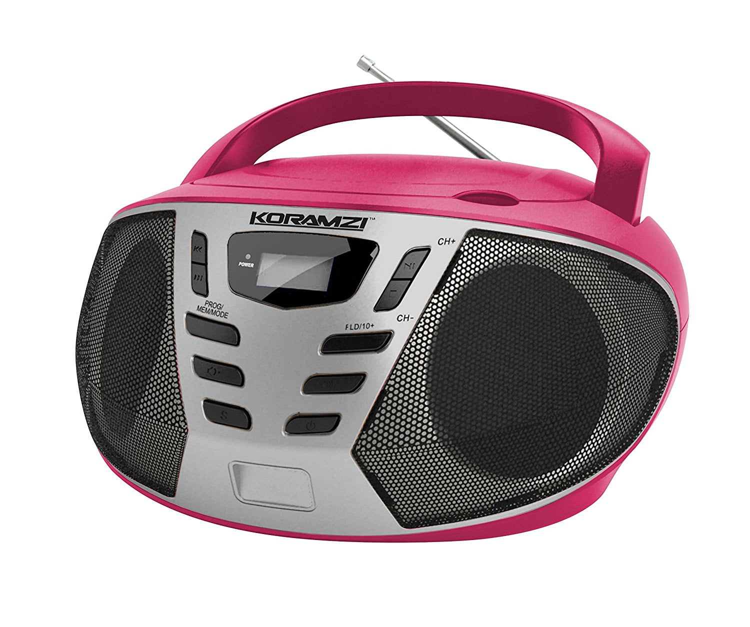 Portable CD Boombox with AM/FM Radio, Top Loading CD Player, Telescopic