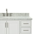 thumbnail image 4 of Ariel Stafford 55 Inch Single Oval Sink Vanity With Carrara White Marble Countertop W/1.5" Edge In White, 4 of 11
