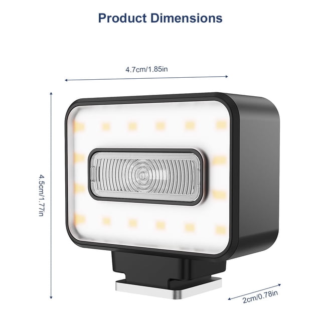 Desiontal F03 Mini Flash Speedlite with 97 CRI, Type-C Rechargeable ,GN8 6500K Camera Flash Light Compatible with Sony Canon Fuji Nikon Camera