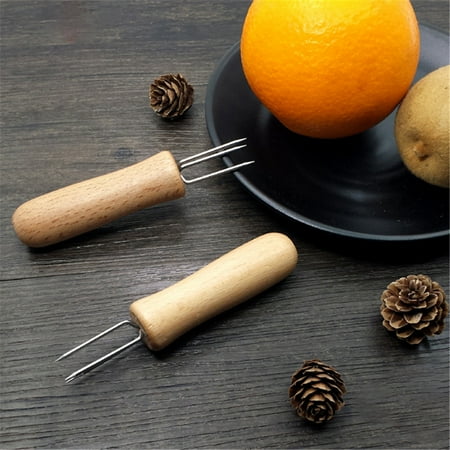 

MATHOWAL 8pcs BBQ Corn Forks Food Forks Portable Corn Roast Needle Corn Plug Barbecue Beef Sausage Fruit Wood Handle Fork features -Color: As shown.-Material: stainless steel and wood.-Size: About