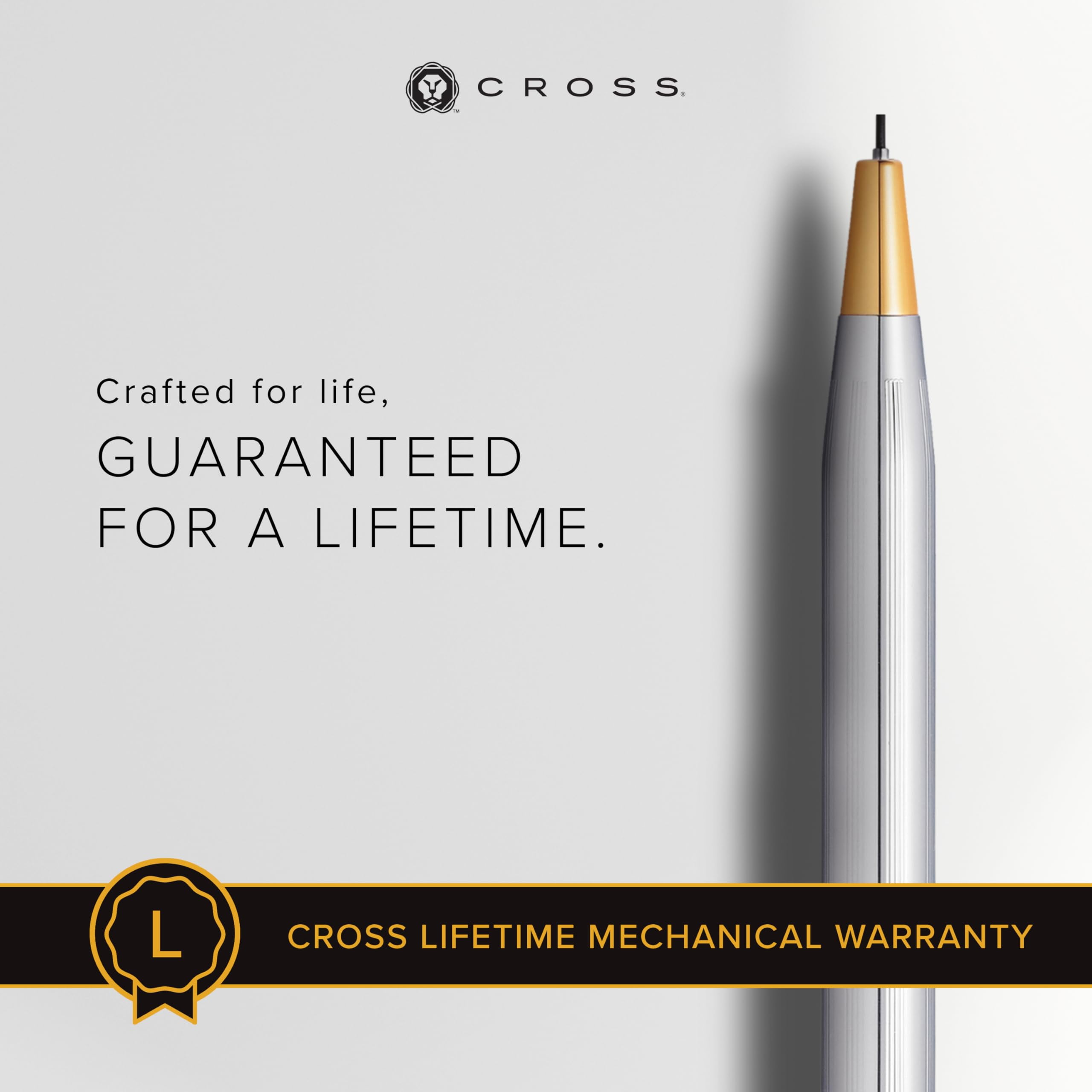 Cross Classic Century Refillable Pencil, 0.7mm, Includes Premium Gift Box - Medalist Chrome