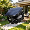 thumbnail image 4 of Solar Powered Portable USB Fan Outdoor, 3 Speed Rechargeable Mini Fan with 400mAh Battery, Portable Desk Fan for Camping Patio Desk Travel,Only Fan(Round), 4 of 6