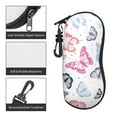 thumbnail image 5 of ZICANCN Sunglasses Soft Case, Multicolor Hand Painted Butterflies Neoprene Zipper Eyeglass Case for Men Women, 5 of 9