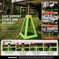 thumbnail image 2 of S-HOME Complete Kit of 4 RV Steel Stabilizer Jacks, Adjustable Height 11 to 17 Inches with Rubber Pads, Lightweight Support for Travel Trailers & Campers, 3300 Lbs Each Load Capacity , Green, 2 of 9