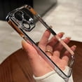 thumbnail image 2 of Luxury Plating Clear Silicone Phone Case For iPhone 15 14 13 12 11 Pro X XR XS Max 7 8 Plus Mini Lens Protection Case Back Cover, 2 of 5