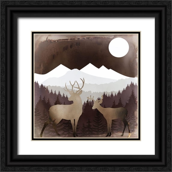 Sophie 6 15x15 Black Ornate Wood Framed with Double Matting Museum Art Print Titled - American West