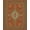 Orange, Pattern 9, variant on ODIKA 8'x10' Washable Area Rug Non-Slip Chair-Friendly Mat Beige Terracotta Geometric Floral Design Intricate with Classic Border Style for Dining Room, Large Office, Lounge