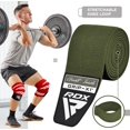thumbnail image 4 of Vendajes para Rodillas RDX para Levantamiento de Pesas, Powerlifting y Prensa de Piernas, 4 of 7