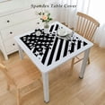 thumbnail image 2 of HAOXIT American Patriotic Stars Tablecloths, Table Cover Washable Polyester for Independence Day Buffet Table, Parties, Holiday Dinner White, 2 of 7