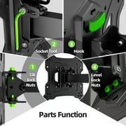 USX MOUNT Full Motion TV Wall Mount Bracket with Swivel Arm for 23 to 65 Inch TVs, Holds up to 77 lbs