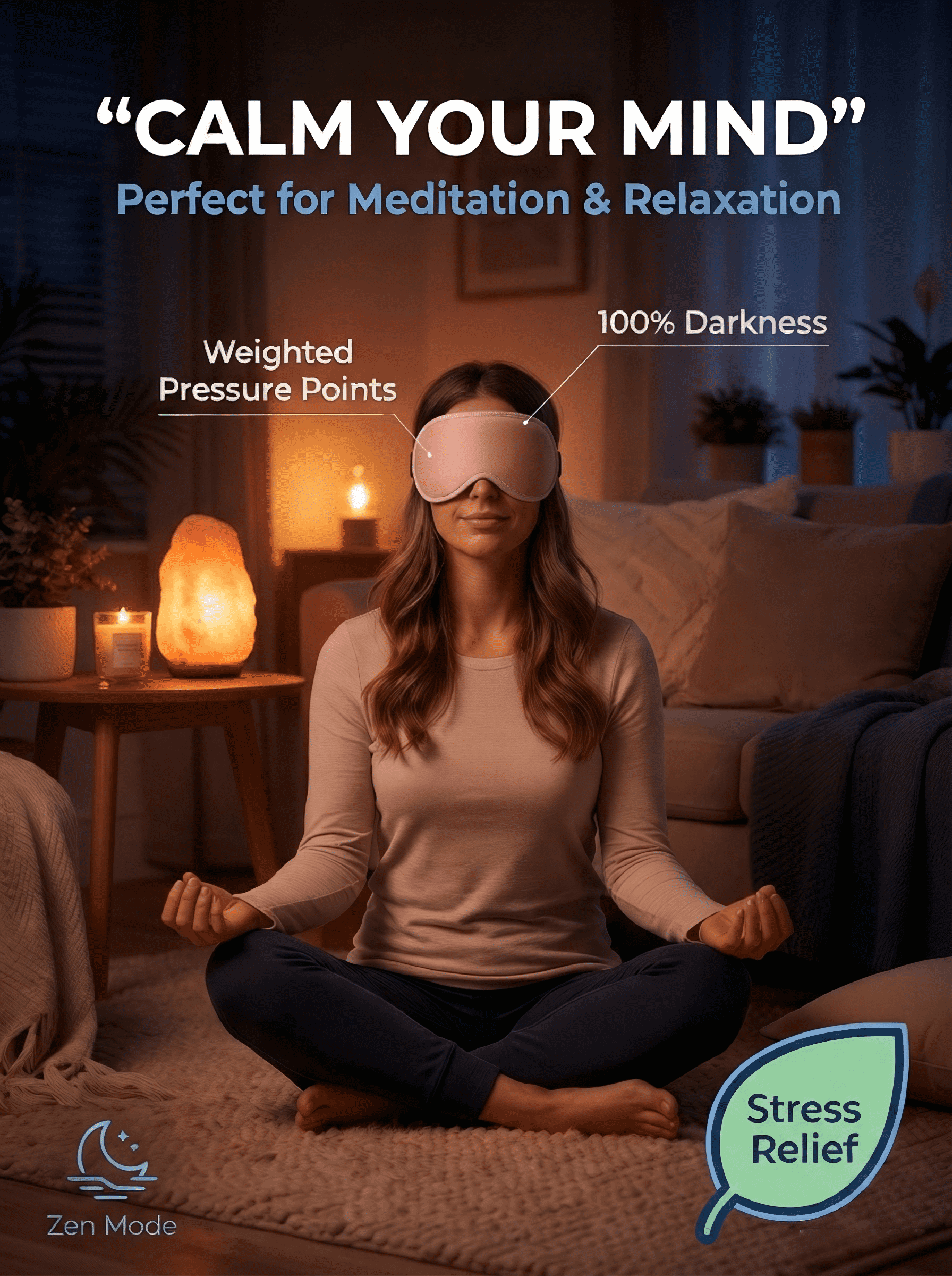 FACEMOON 2 Pack Adult Sleep Mask – Weighted Memory Foam Comfort 99% Light Blocking Zero Pressure Lash Extension Safe for Sleep