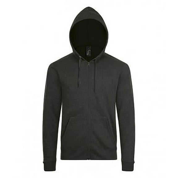 SOLS Mens Stone Zip Up Plain Hoodie