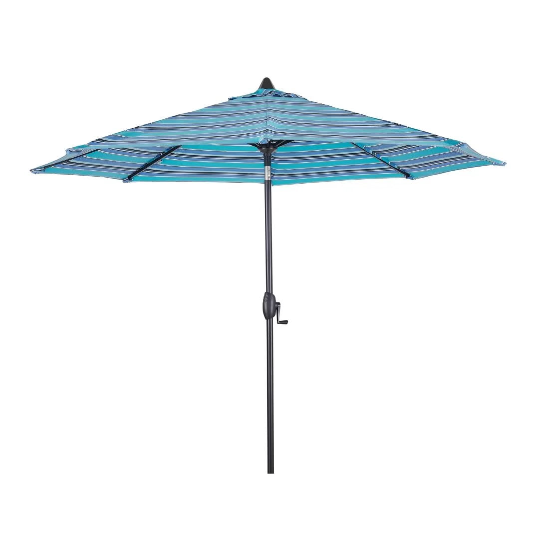 iwicker patio umbrella company Business & Pleasure Co. The The Resort Market frame in Teak Transfer The Pleasuretex canopy All hardware required for assembly Nuu Garden 5 pc. Patio