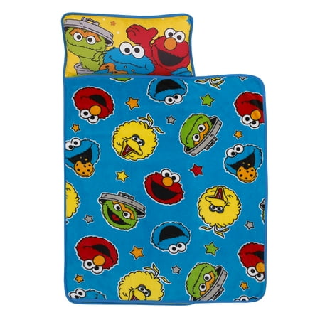 Sesame Street Come and Play Blue and Green Toddler Nap Mat