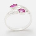 thumbnail image 2 of LBG British Made 9k White Gold Natural Ruby Womens Band Ring - 33 size options - 8 - 33 size options - Sizes 4 to 12 Available, 2 of 6