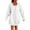 101# White, variant on Fshiont Long Zip Up Hoodie Women Fleece Lined Oversized Tunic Sweatshirt Drop Shoulder Knee Length Fall Winter Hooded Jacket Khaki L