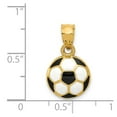 thumbnail image 2 of Auriga Fine Jewelry 14K Yellow Gold Enameled Soccer Ball Pendant for Women, 2 of 5