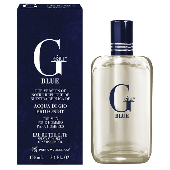 PB Parfums Belcam G Eau Blue Cologne for Men – 3.4 fl oz – Coastal Citrus‑Woody Scent