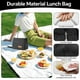 thumbnail image 4 of Bolsa térmica reutilizable para el almuerzo - Bolsa de poliéster a prueba de fugas, mantiene la comida caliente/fría para ir al trabajo, interior espacioso, 4 of 4