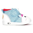 thumbnail image 3 of ikiki Unicorn Squeaky Toddler Shoes | White/Sparkly Blue, 3 of 8
