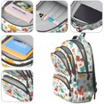 thumbnail image 4 of White Dinosaurs Flowers Plants Pattern Cute School Backpack Bag with Padded Back and Adjustable Shoulder Straps 16.9 X 12.6 X 5.9 Inches, 4 of 5