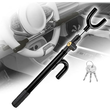 Vehicle Steering Wheel Lock Car Anti Theft Security Lock with Adjustable Length Fit for Cars Trucks Vans and SUVs