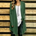 thumbnail image 2 of Winter Jackets For Women Solid Linen-cotton Open Front Cardigan Long Sleeve Casual Winter Blouse for Outdoor Hiking, 2 of 8