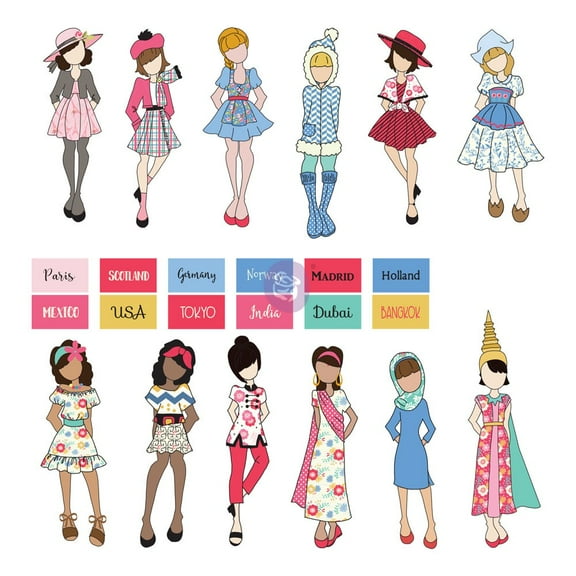 PRIMA MARKETING INC JN Doll Ephemera - 24 pcs UPC 655350912956