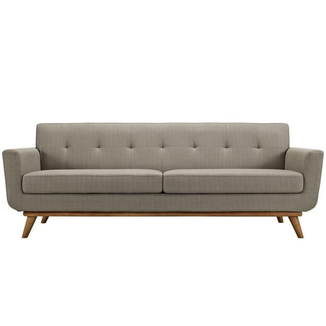 Modway Engage Canapé Moderne Rembourré en Tissu, Gris Granit