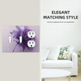 thumbnail image 5 of Purple Flower Switch Cover Decorative Wall Plate 3-Gang 2-Toggle 1-Duplex Standard Size, 5 of 5
