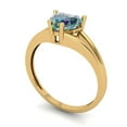thumbnail image 2 of Solitaire Engagement Ring for Women - 1ct Blue Moissanite in 18K Yellow Gold Promise Ring, 2 of 6