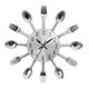 thumbnail image 1 of Reloj de pared con espejo y cuchara y tenedor para cocina, creativo, moderno, extraíble en 3D, para decoración del hogar y la habitación, 1 of 4