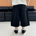 thumbnail image 5 of Boys Pants,Mid Length Pants Summer Comfort Kids Casual Wear Breathable Fit for Daily Play,Girls Pants,Black,18-24 Months, 5 of 5