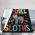 thumbnail image 2 of Cute Sloth Throw Blanket Cozy Plush Just A Girl Who Loves Flannel Fleece Ultra Soft Blankets Unisex Lightweight Fuzzy Flower Party Blanket Gifts for Bed Couch Sofa Boys Girls 80"x60", 2 of 6