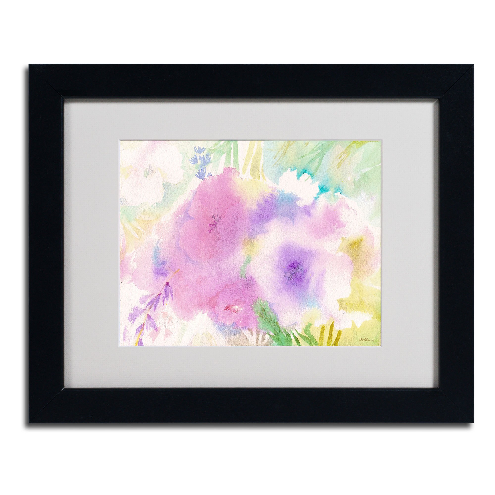 Trademark Fine Art "Purple Magic" Canvas Art by Sheila Golden, Wood Frame
