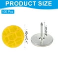thumbnail image 2 of Uxcell Reflective Tack Trail Marking Tacks, Glow Tacks Reflective Thumb Tacks for Hunting Hiking Camping Tree Stand Yellow, 2 of 7