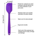 thumbnail image 2 of Unique Bargains Kitchen Cooking Silicone Spatula Heat Resistant Turner Jar Scraper Cooking Baking Utensils Purple, 2 of 7
