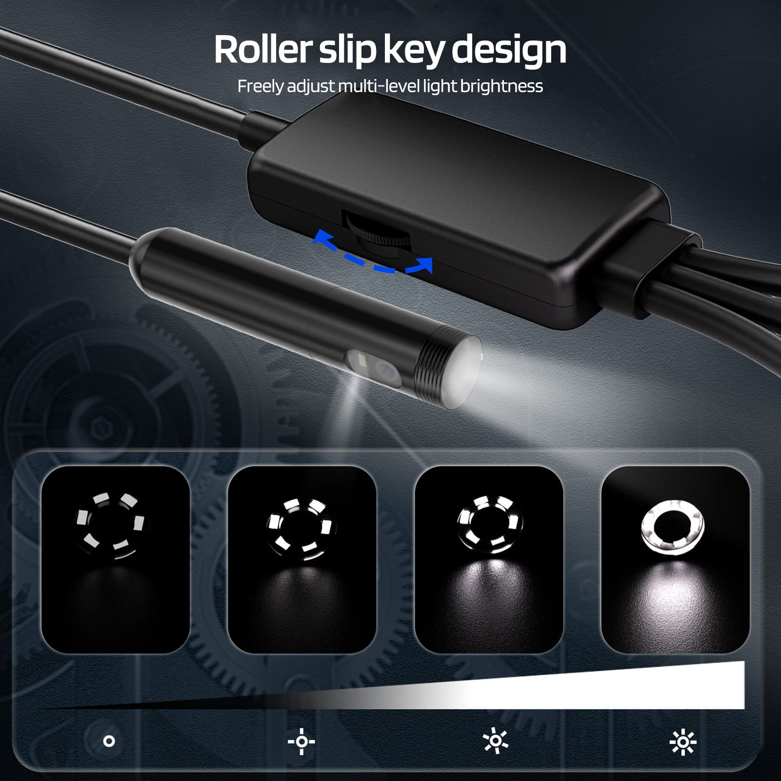 Pebbuoy Inspection Endoscope Phone Scope Camera with Light IP67 Waterproof Easy Connection 1080P Borescope Inspection Camera