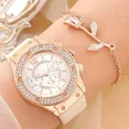 thumbnail image 4 of Kit Reloj 2 Piezas Lujo Con Diamantes De Pulsera Para Mujer, 4 of 7
